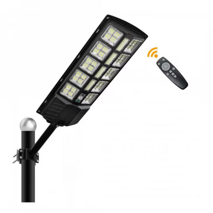 Lampa stradala solara integrata cu telecomanda, Putere - 300 W, culoare negru