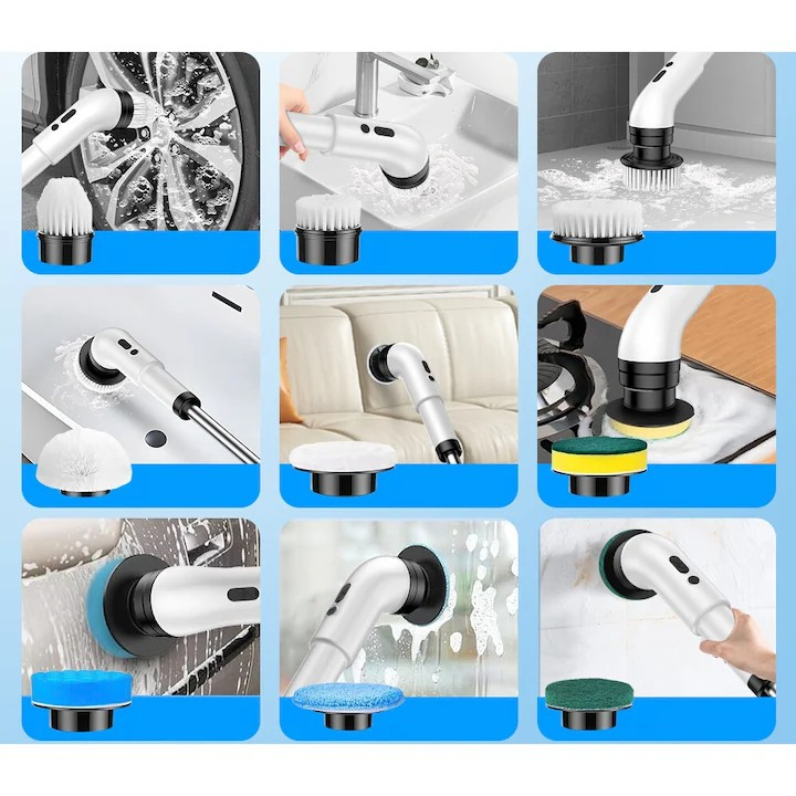Perie Electrica Rotativa pentru Curatare Bucatarie, Baie, Pardoseala, Geamuri