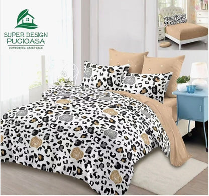 Lenjerie 6 piese Finet, cearceaf cu elastic diferite modele 180x200 cm