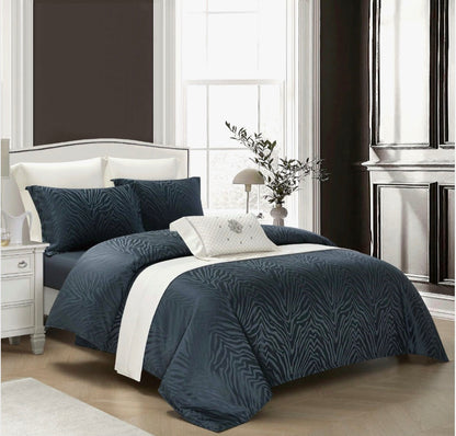 Lenjerii Jacquard 4 piese, cearceaf cu elastic 180x200x25 cm