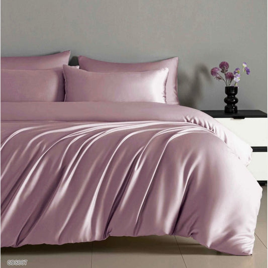 Lenjerie satin 4 piese, cearceaf cu elastic 180x200 cm