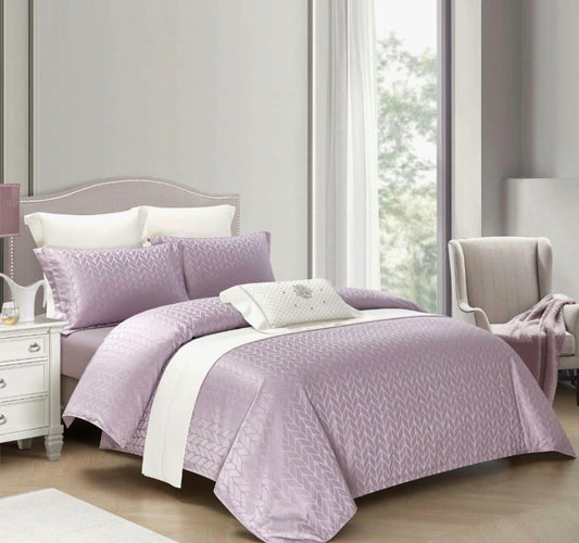 Lenjerii Jacquard 4 piese, cearceaf cu elastic 180x200x25 cm